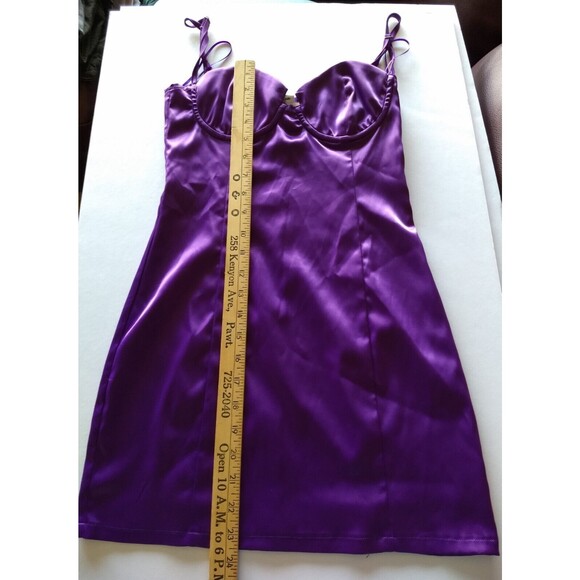 SKY TO MOON Bustier Dress Envy Violet‎ Purple Bodycon Straps Size M - Picture 12 of 15